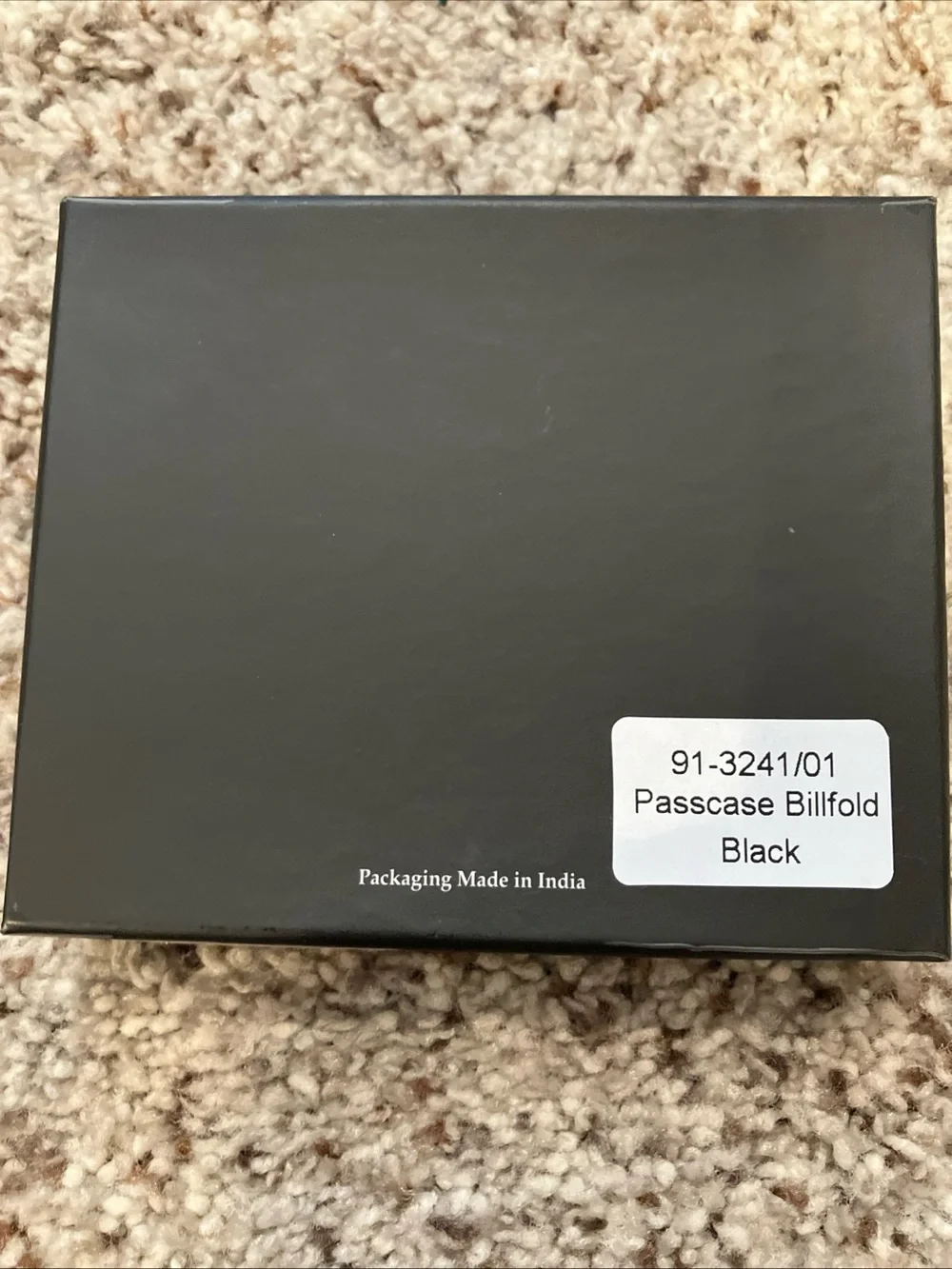 Geoffrey Beene Passcase Men’s Black Leather Wallet Bifold New in Box